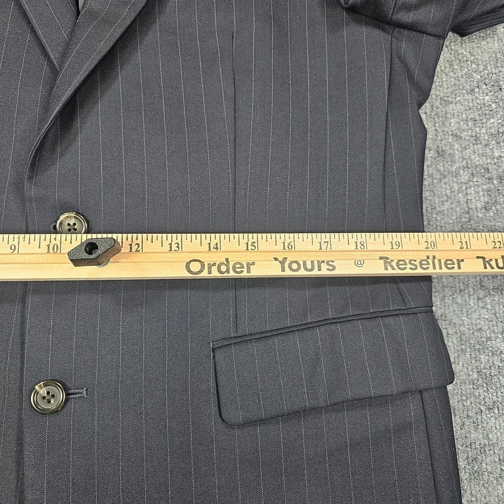 Lauren Ralph Lauren Mens 40R / 33x31 Pinstripe 2-Piece Suit 100% Wool Navy Blue
